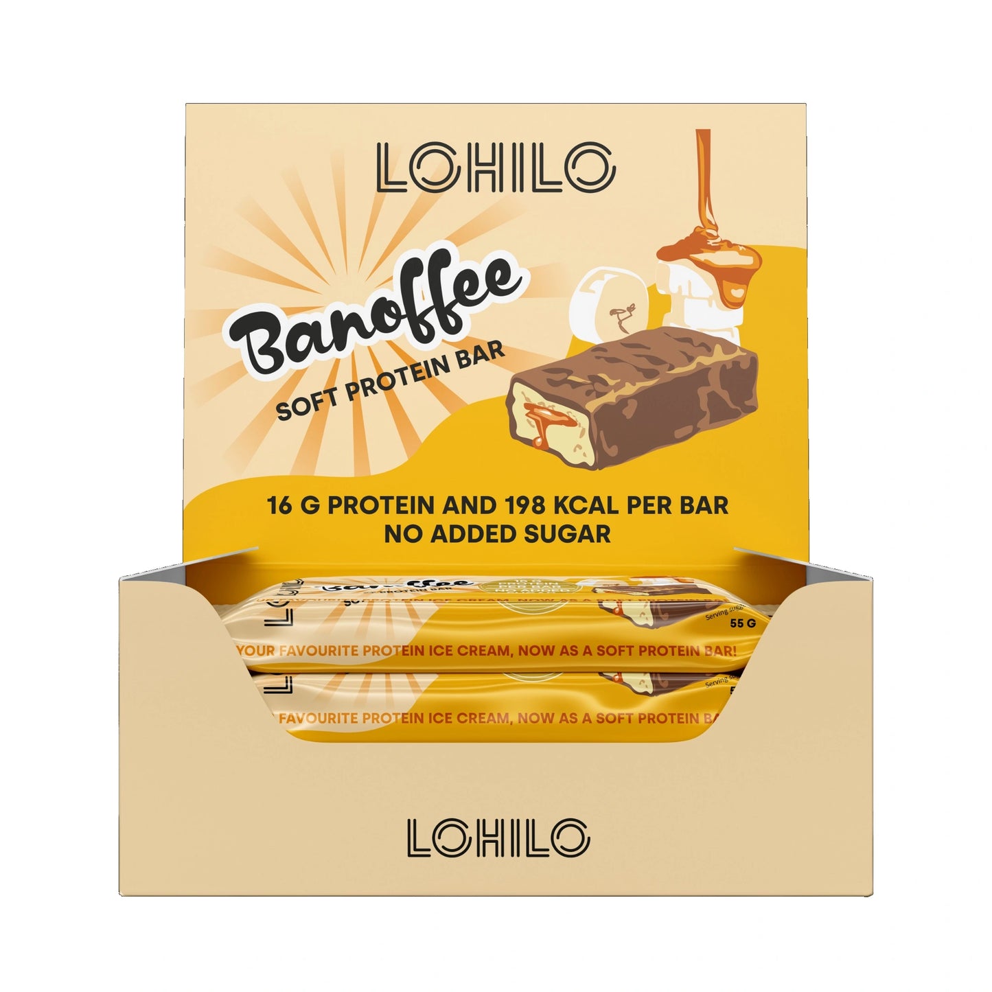 Proteīna batoniņš "banoffee" 12 x 55g