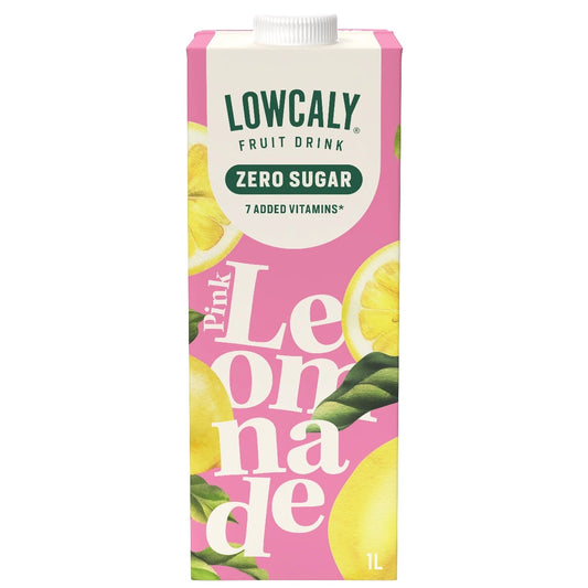 Lowcaly bezcukura augļu dzēriens "pink lemonade" 1L