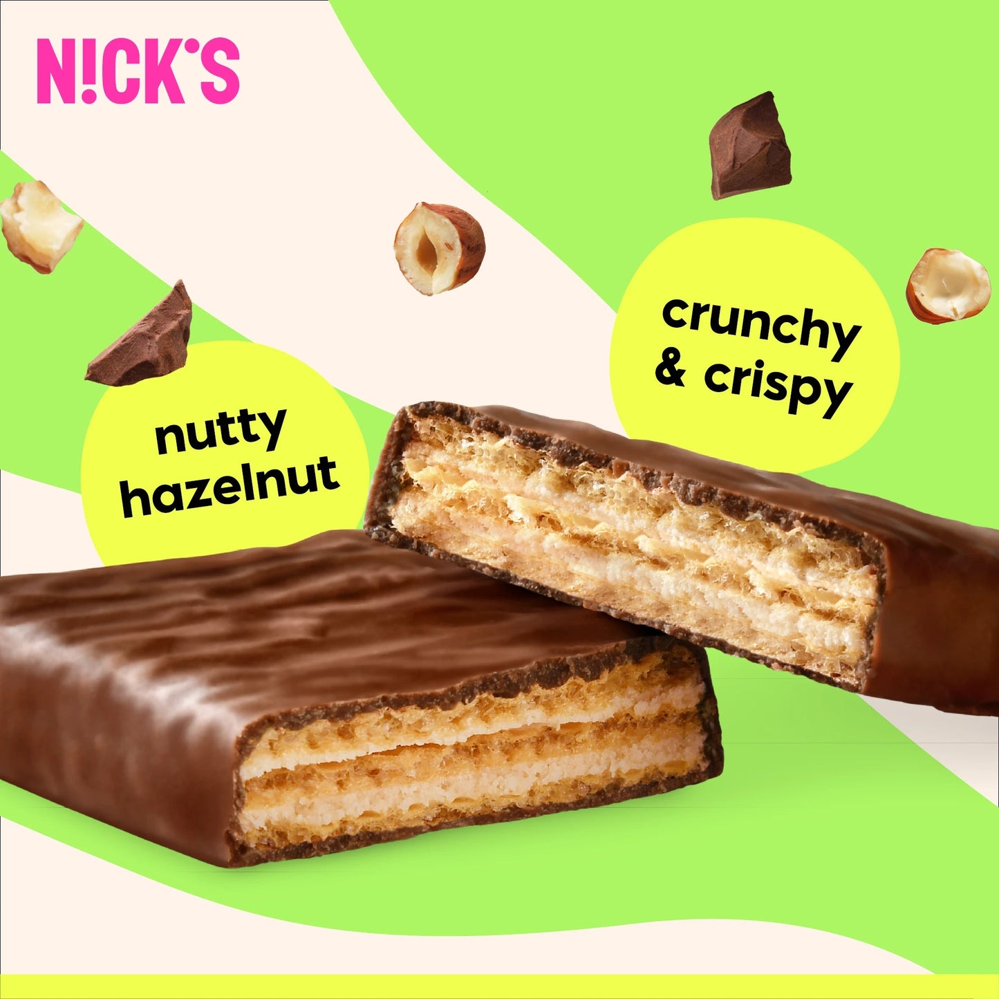 NICK'S - Proteiinivahvel "hazelnut" 24 x 40g - njom.ee