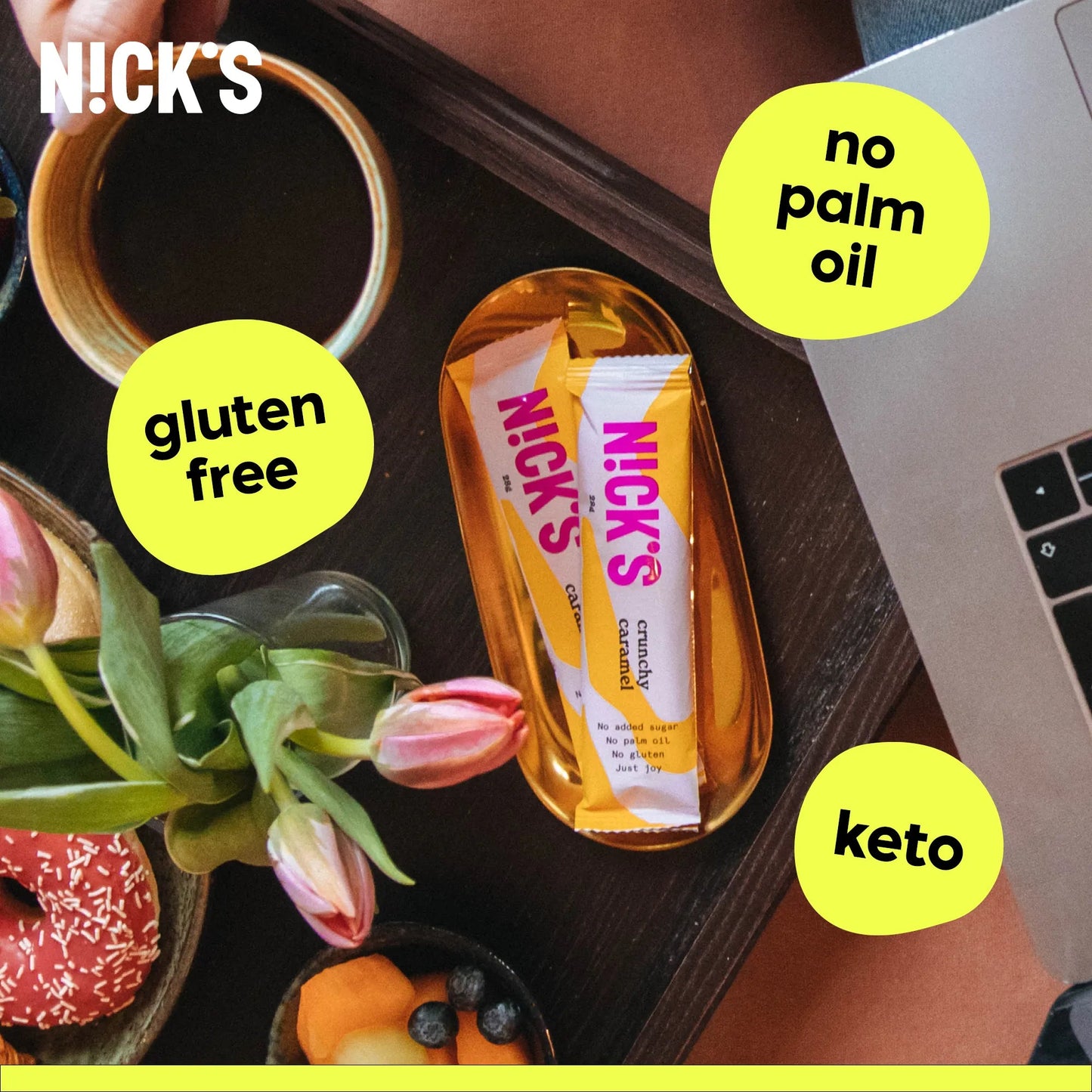 NICK'S - Šokolaad "crunchy caramel" 21 x 28g - njom.ee