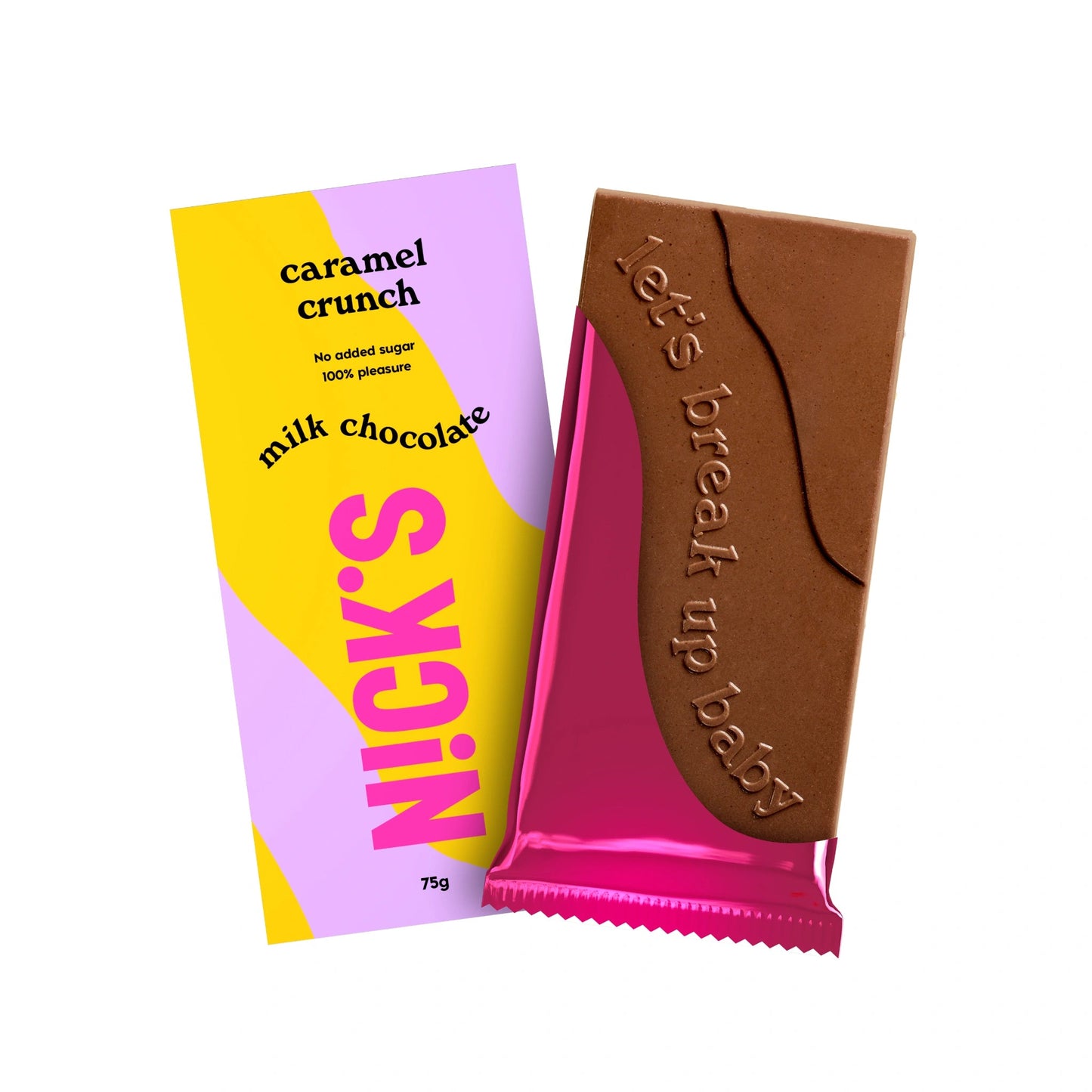 NICK'S - Šokolaaditahvel ''caramel crunch'' 75g - njom.ee