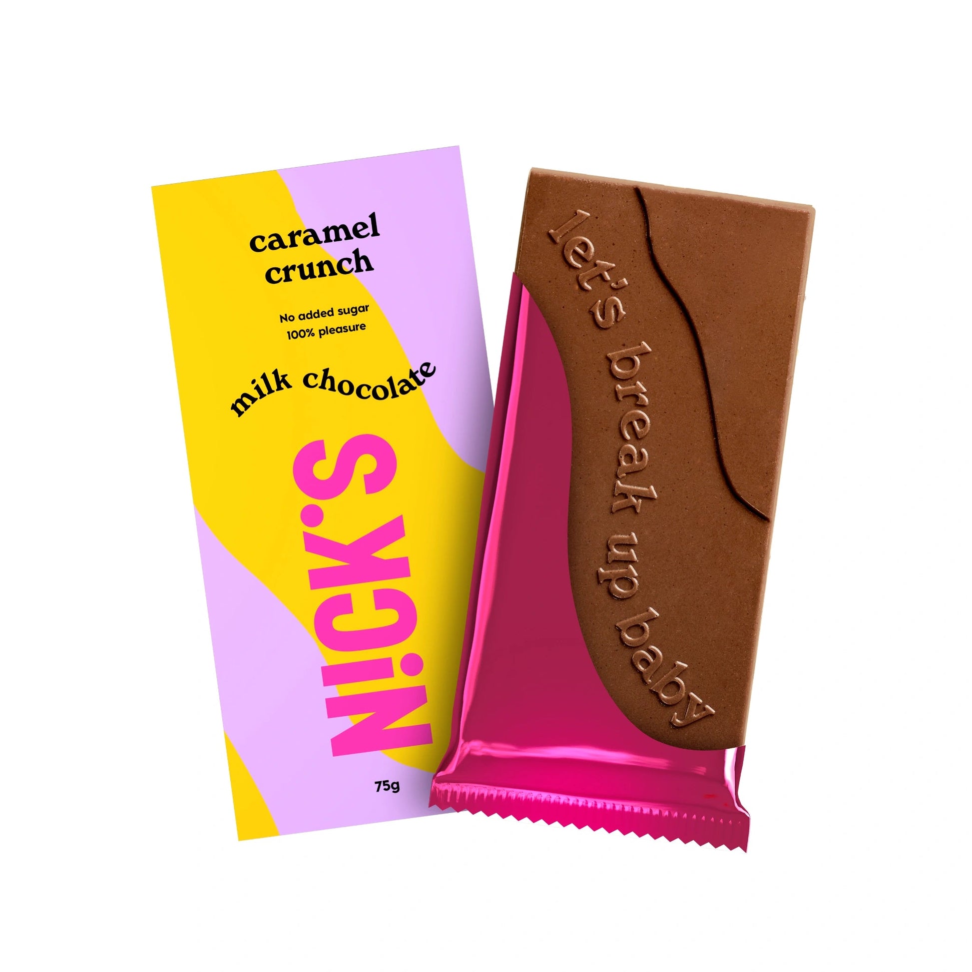 NICK'S - Šokolaaditahvel ''caramel crunch'' 75g - njom.ee