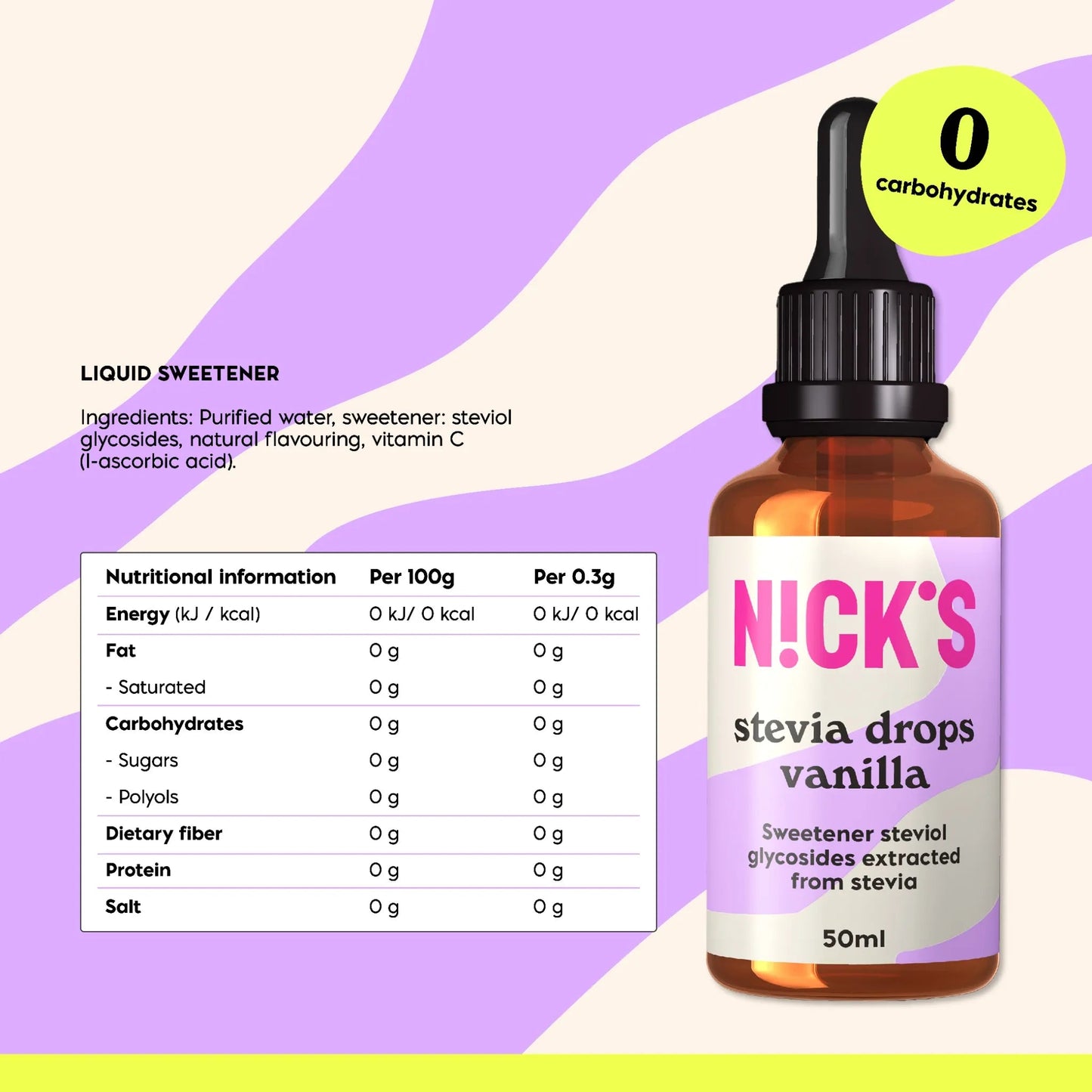 NICK'S - Stevia tilgad "vanilla" 50ml - njom.ee